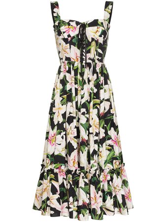 Dolce & Gabbana Lily Printed Midi Dress | Farfetch.com