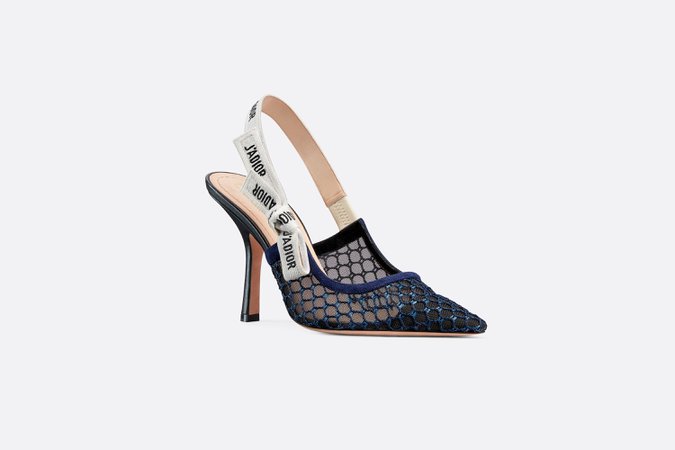 Indigo Blue J'Adior Slingback Fishnet Pump - Shoes - Women's Fashion | DIOR