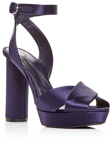 Oscar de la renta purple shoes