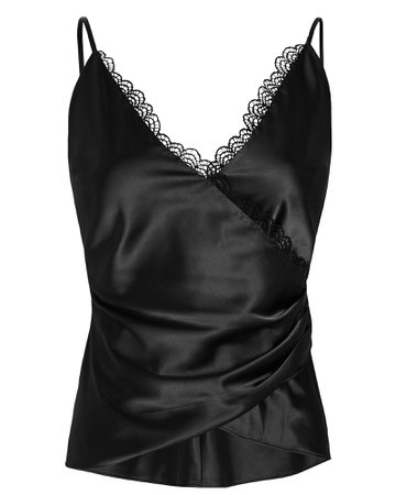 Lace-Trimmed Satin Camisole