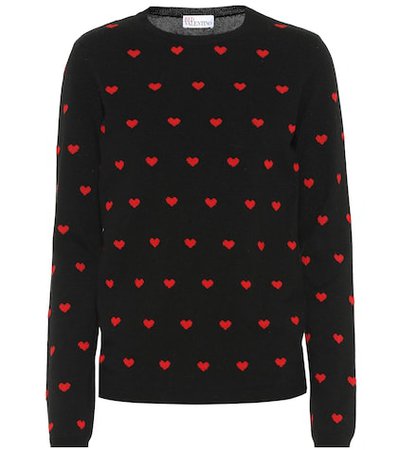 Heart wool-blend sweater
