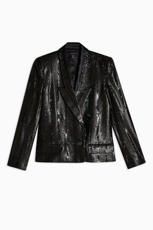 IDOL Black Sequin Blazer | Topshop