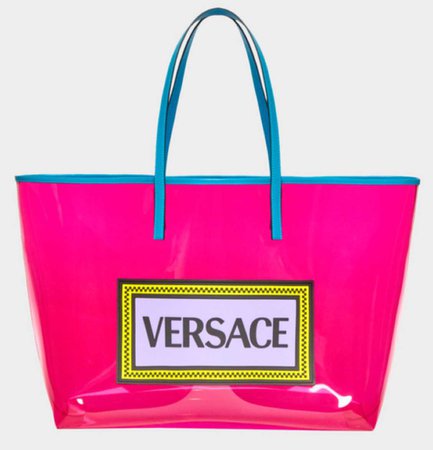 versace clear pink bag