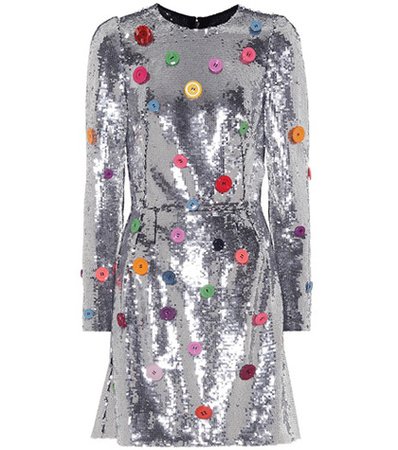Button Sequined dress