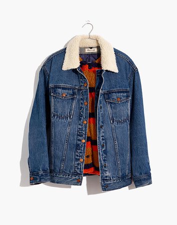 Madewell x Kule Sherpa-Lined Oversized Jean Jacket