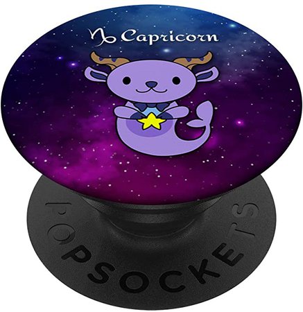 Amazon.com: Capricorn Birthday Gift Anime Horoscope Zodiac Astrology PopSockets PopGrip: Swappable Grip for Phones & Tablets