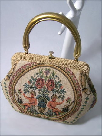 vintage embroided clutch