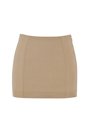 houseofcb : 'Nisha' Beige Mini Skirt