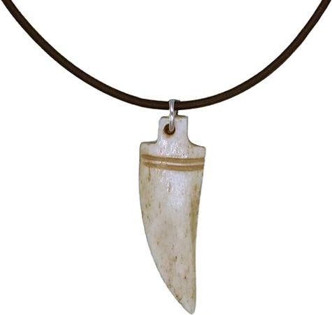 Amazon.com: Fablinks Wolf Tooth Necklace for Men, Boys Necklace with Bone Bead Fang Pendant, Dinosaur Teeth Horn Necklaces with Round Leather Cord (Black): Clothing, Shoes & Jewelry