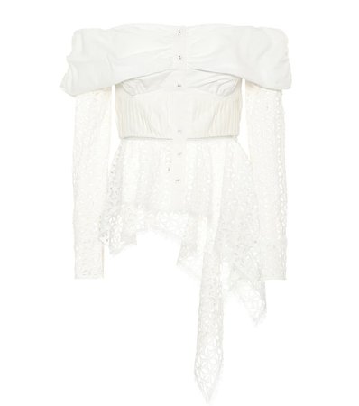 SELF-PORTRAIT Broderie anglaise top