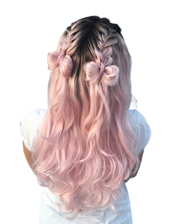 pink kawaii hair