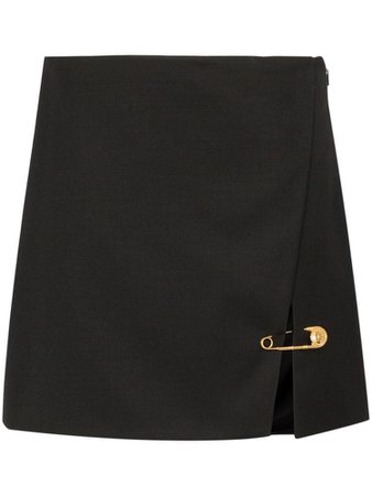 Versace safety-pin mini skirt
