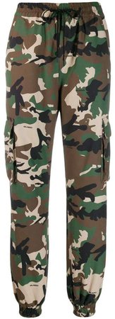 Danielle Guizio military style camouflage trousers