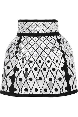 David Koma | Embellished velvet mini skirt | NET-A-PORTER.COM