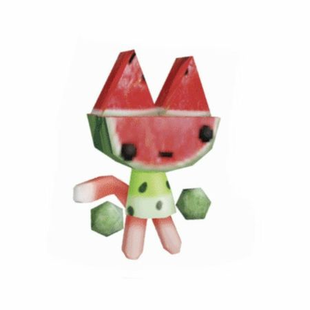@cakeoh - watermelon cat :3