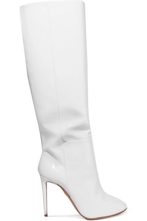 Aquazzura | Brera patent-leather knee boots | NET-A-PORTER.COM