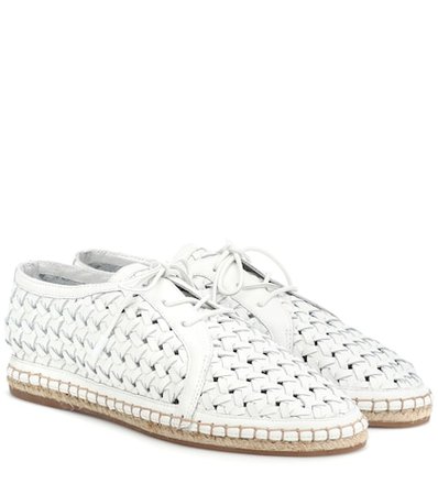 Woven leather espadrilles