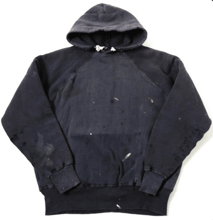 destroyed navy blue hoodie