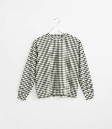 Gingham Ponte Sweatshirt | Lou & Grey