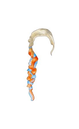 Blonde, orange, and blue hair (Tide Pod) Braid (Dei5 edit)