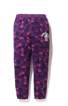 purple bape pants