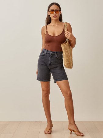 Sammie High Rise Relaxed Jean Shorts | Reformation