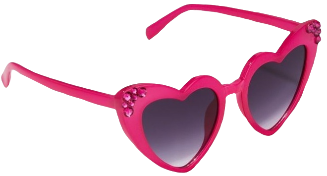 pink heart sunglasses with gems