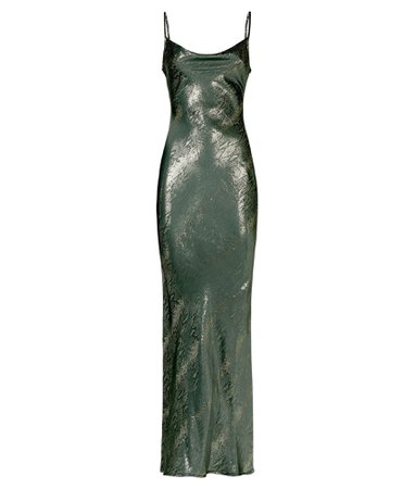 Green metallic silk snake print midi dress - 'Alessandra' Dress – Rat & Boa