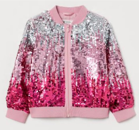 pink sequin bomber jacket