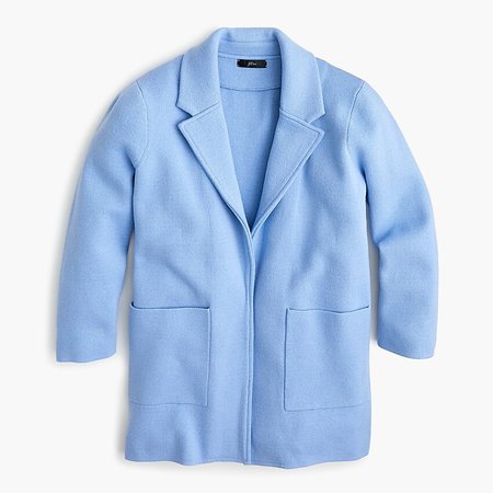 J.Crew: Sophie Open-front Sweater-blazer blue