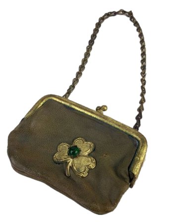1910s lucky charm leather purse