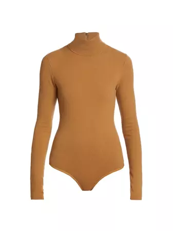 Shop Michael Kors Collection Cashmere-Blend Turtleneck Bodysuit | Saks Fifth Avenue