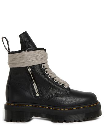 Rick Owens x Dr. Martens 1460 Platform Leather Boots - Farfetch