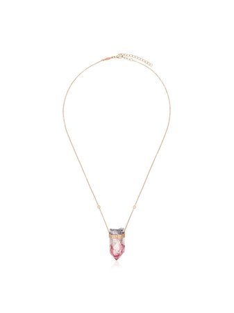 Jacquie Aiche 14Kt Gold, Diamond Hanging Pendant Necklace 210000014649 Rose Gold | Farfetch