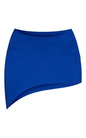 Bright Blue Scalloped Hem Low Rise Micro Skirt | PrettyLittleThing USA