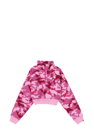 pink bape cropped sweater