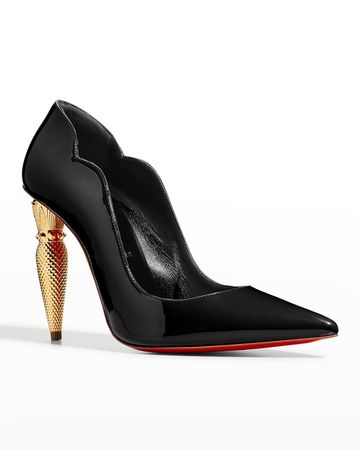 black gold louboutin heels
