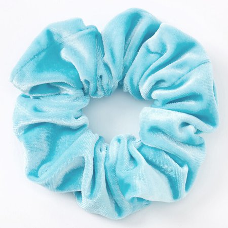 Medium Velvet Hair Scrunchie - Aqua | Claire's US