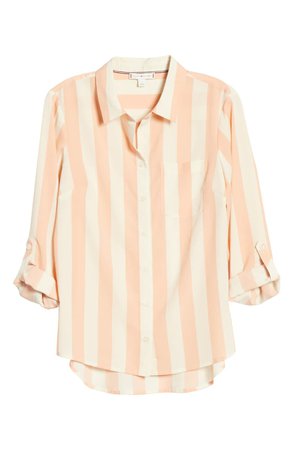 Tommy Hilfiger Lawn Stripe Button-Up Shirt | Nordstrom