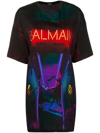 Balmain oversized printed T-shirt $610 - Buy Online SS19 - Quick Shipping, Price