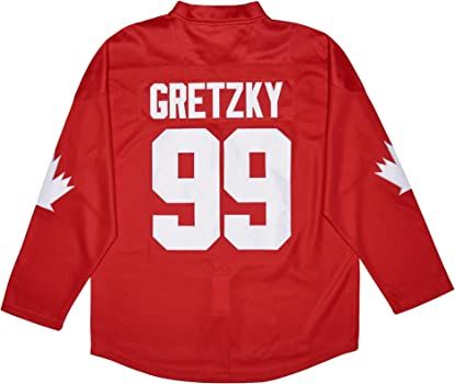 Amazon.com: Youth 99 Gretzky Hockey Jersey 1991 Team Canada Ice Hockey Jersey Stitched (Large, Red) : Esportes, Aventura e Lazer