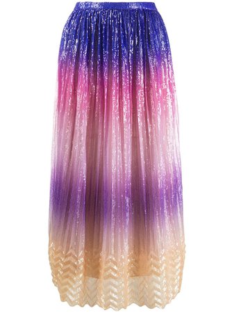 Marco De Vincenzo Gathered Sequin-Embellished Skirt MQ5226LMDVPL05B Purple | Farfetch