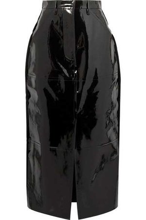 Solace London | Ida patent-leather midi skirt | NET-A-PORTER.COM