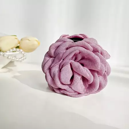 YHJ Three-dimensional Rose Flower Hair Claw Handmade Fabric Flowers Grab Hair Clip Sweet Shark Clip Hair Accessories for Women - AliExpress