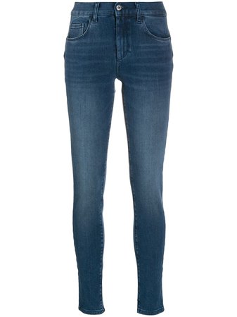 Liu Jo Mid-Rise Faded Skinny Jeans