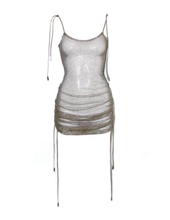 Crystal Net Mini Dress | Akna