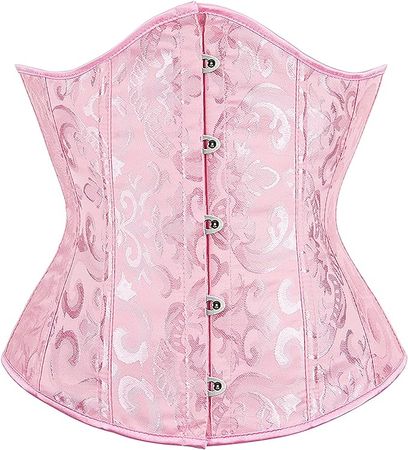 Amazon.com: Alivila.Y Fashion Womens Plus Size Vintage Brocade Underbust Boned Corset Waist Trainer 2686-Pink-3XL: Clothing, Shoes & Jewelry