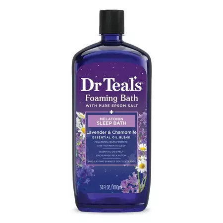 Dr Teal's Foaming Bath with Pure Epsom Salt, Sleep Bath with Melatonin & Essential Oils, 34 fl oz. - Walmart.com