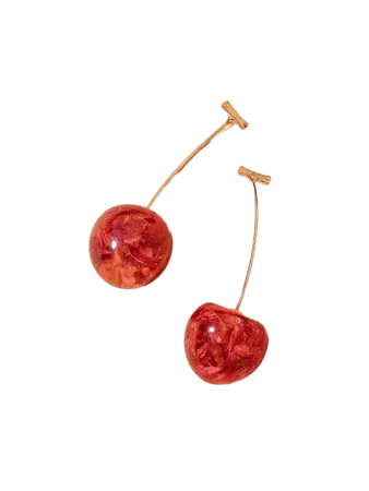 Women's Cute Sweet Fruit Cherry Shape Metal Drop Earrings In RED WINE | ZAFUL 2023