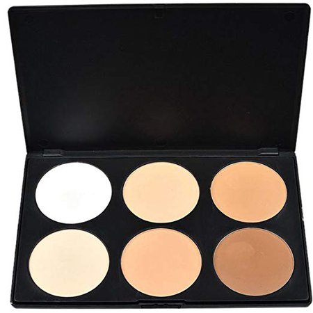 Amazon.com : RoseFlower Pro 6 Colours Large Face Press Powder Foundation Concealer Camouflage Makeup Palette Cosemetic Contouring Kit #1 - Ideal for Professional and Daily Use : Beauty